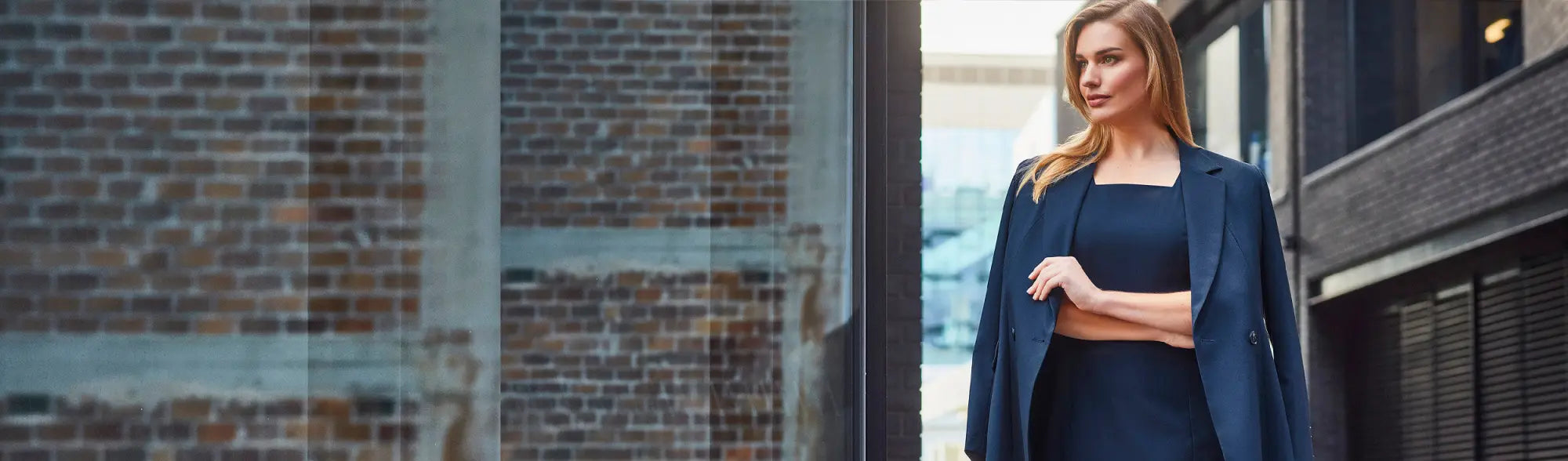 Stylish navy business attire from Gloweave Suiting collection for professional looks