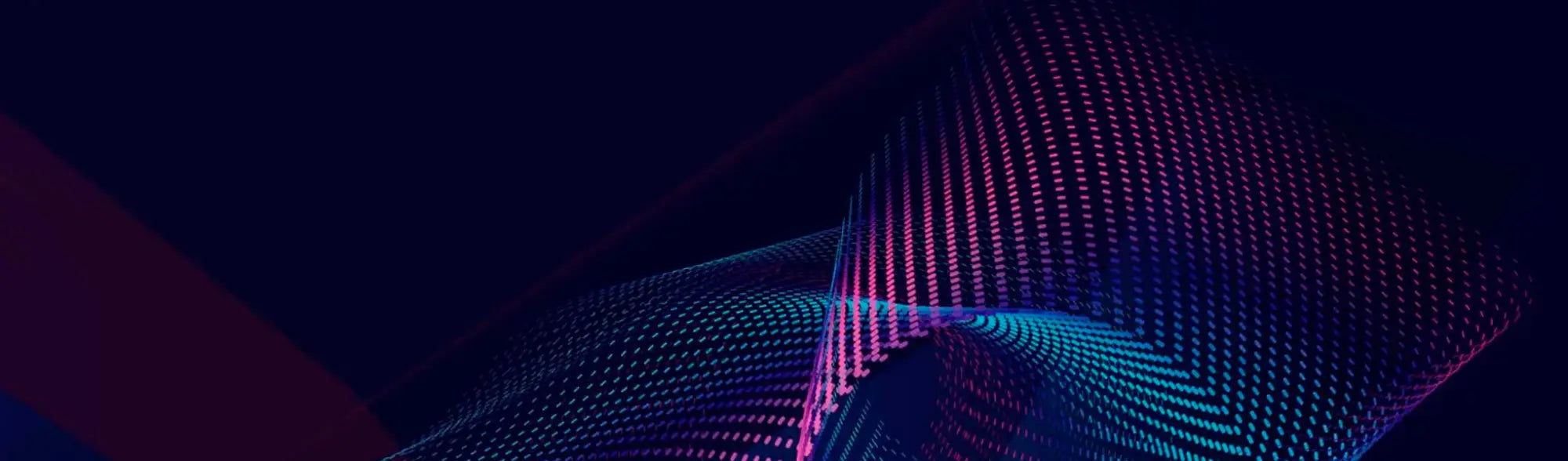 Abstract neon dotted waves showcasing Uportal Quality Energy collection