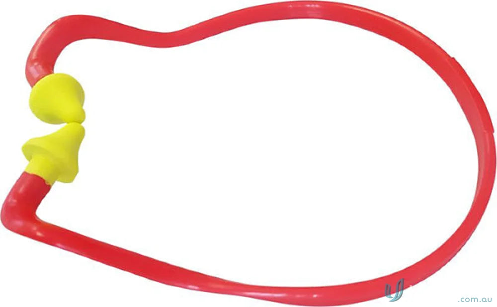Red band with yellow earplugs from 10pk.MaxiPlug Quiet Band 19dB for workwear