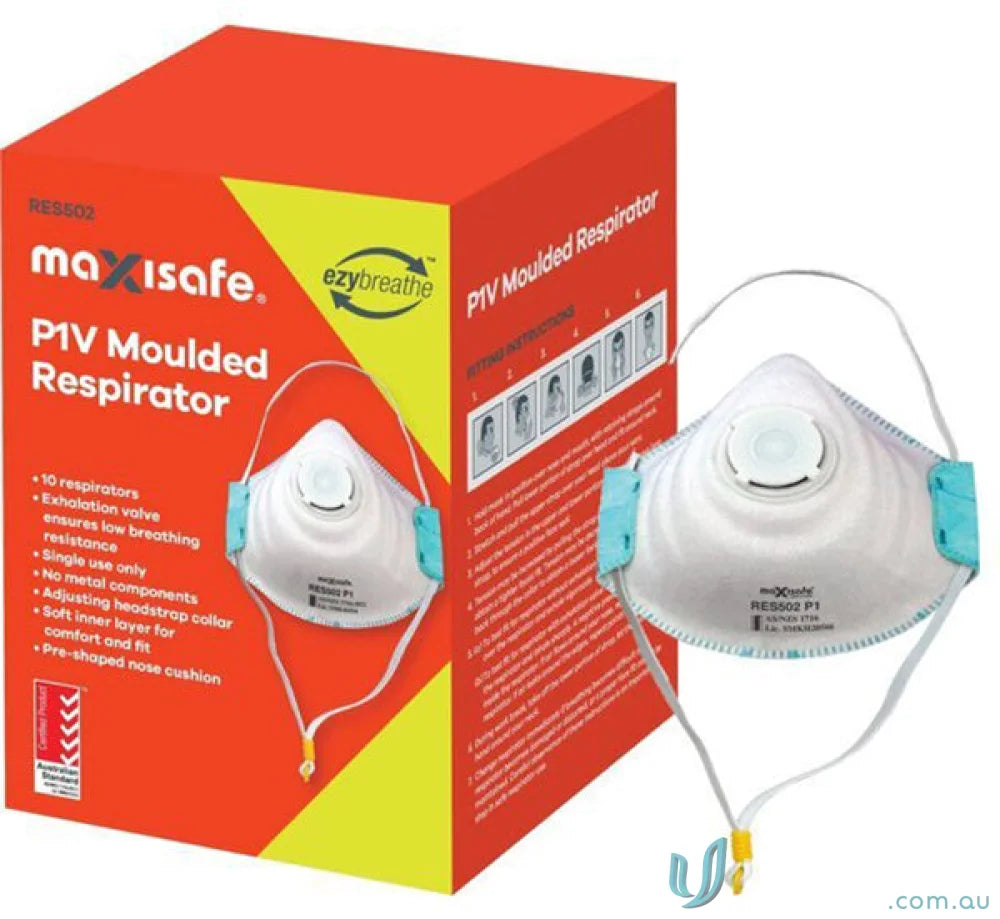 P1V moulded respirator with exhalation valve for workwear and uniforms protection