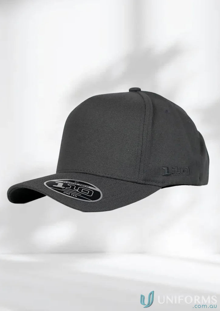 Gray fitted baseball cap with snapback strap, perfect for work uniforms and Flexfit tech