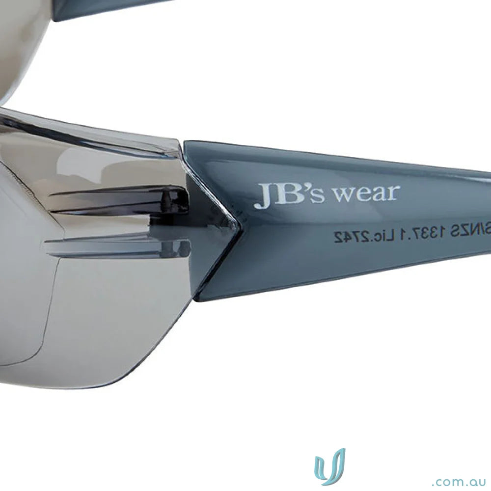 Gray safety glasses with rubber temple grips in the 12pk Arnie Spec set