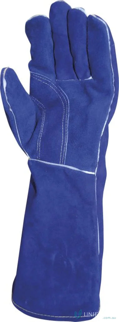 Blue flame kevlar stitched welders glove for protection and durability
