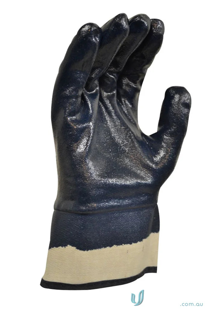 Dark blue heavy duty work glove with safety cuff from Blue Knight 12pk uniforms