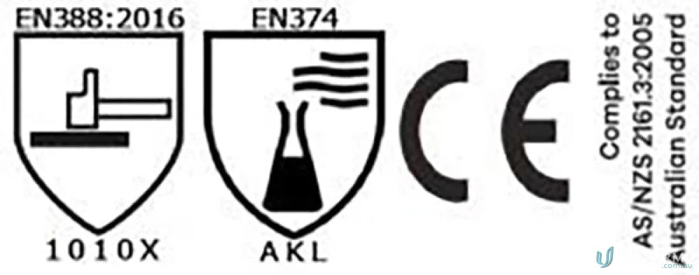 Safety glove certifications for 12pk Blue Latex Silverlined Glove with latex silverlined features