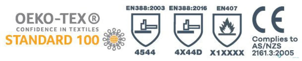 Safety certifications and standards for 12pk G-Force Hi-Vis Cut Resistant D Gloves