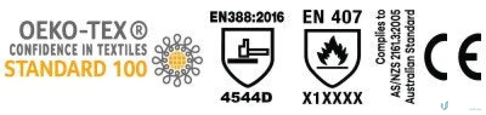 Safety and textile certifications for Cut Resistant G-Force Ultra Cut D Glove