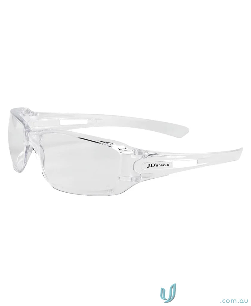 Clear safety glasses with durable lens for workwear and uniforms in the 12pk Power Spec