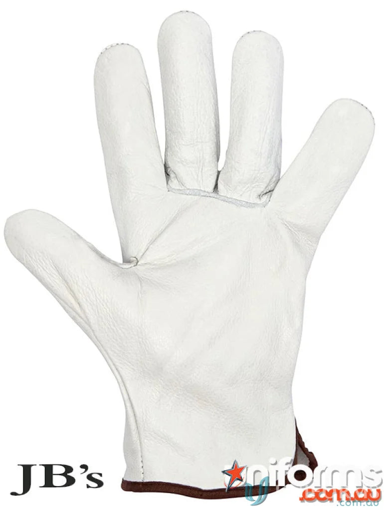 White leather work glove from 12pk Rigger Glove sold with workwear and uniforms