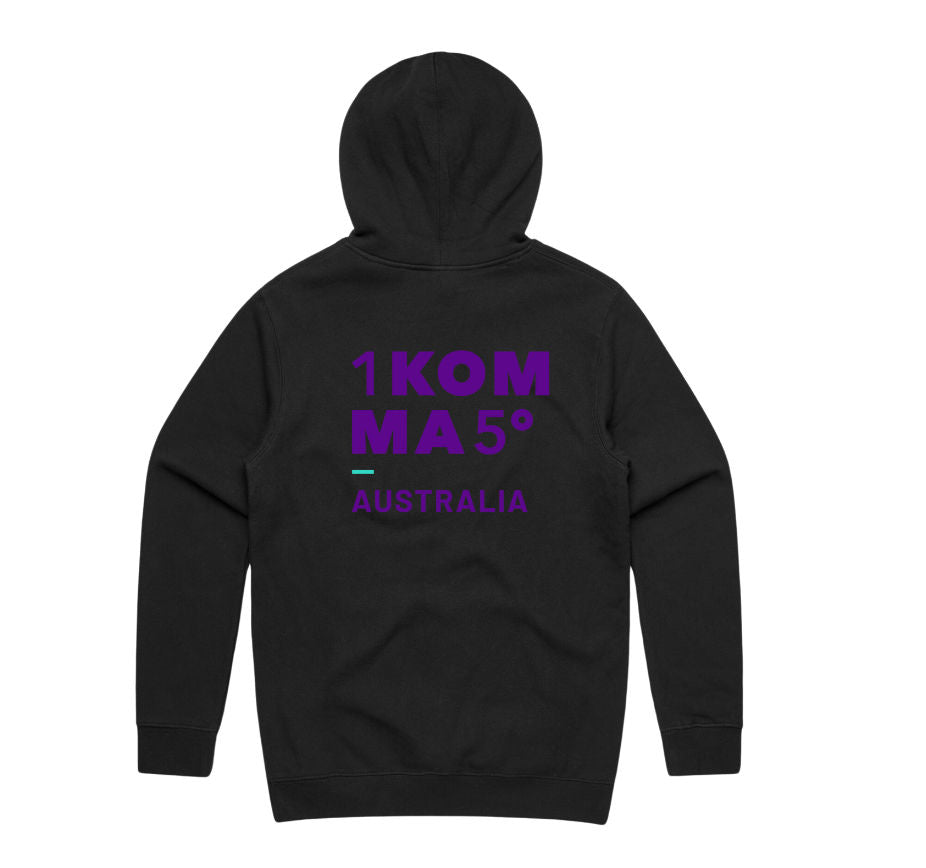 Premium Black Hoodie with Purple or White Logo – Regular Fit, Heavyweight 350 gsm