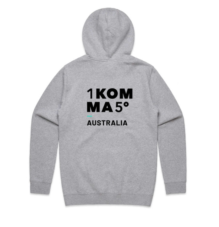 Heavyweight Grey Marle Hoodie – 350gsm Cotton‑Blend with Logo