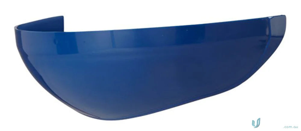 Curved blue plastic visor for work uniforms and workwear, fits EBF457 Product