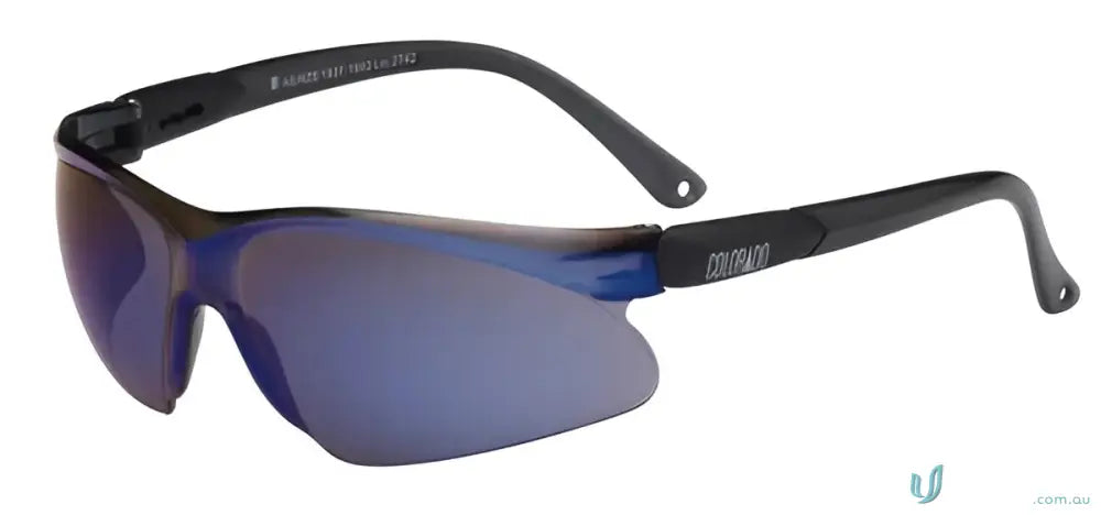 Blue mirror safety glasses from 1pk.COLORADO for uniforms and workwear protection
