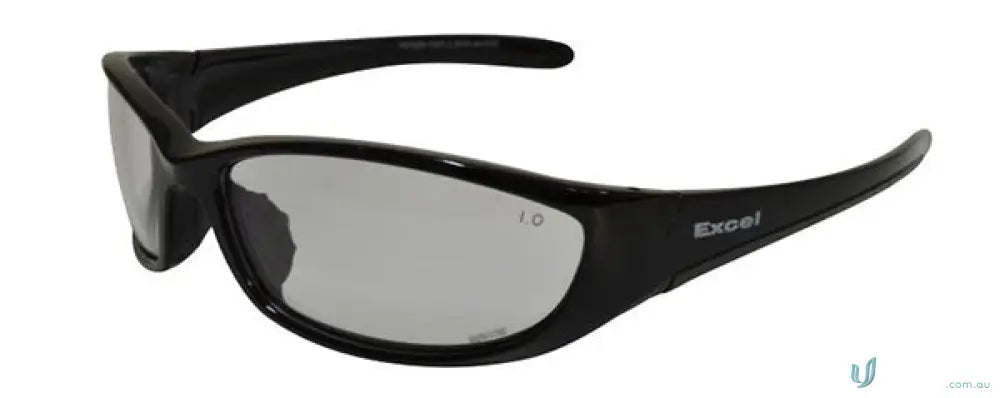 Black framed sunglasses from 1pk.Excel for work uniforms and safety gear