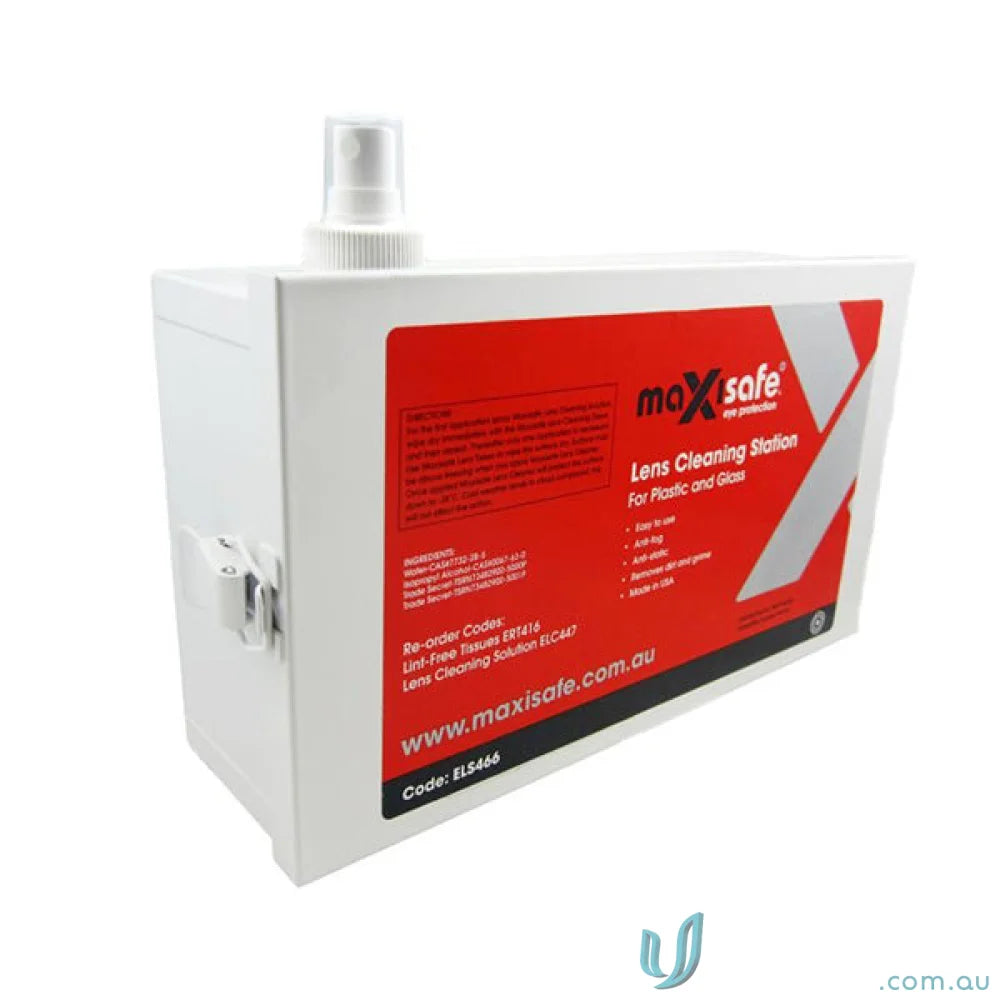 Maxisafe Metal Lens Cleaning Station for work uniforms and workwear care