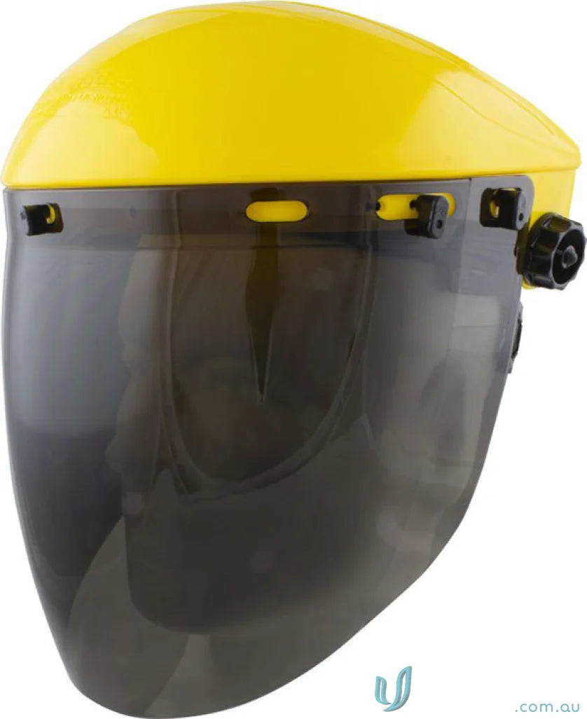 Yellow and gray impact visor from 1pk Maxisafe Smoke Extra High Browguard and Visor