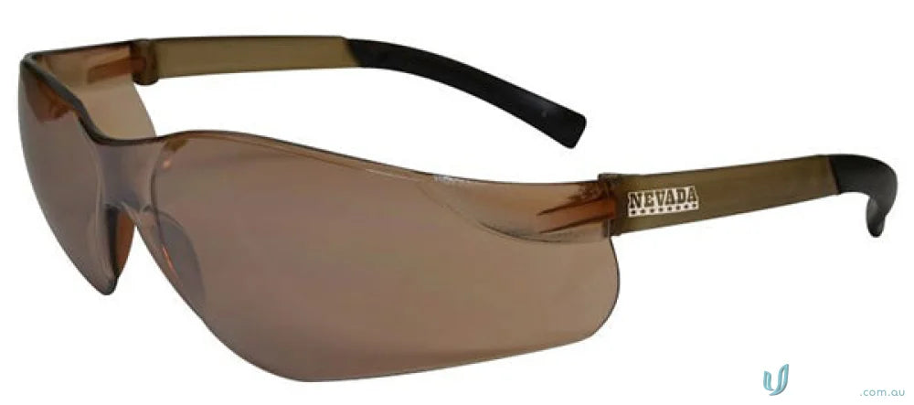 Brown safety glasses perfect for work uniforms and workwear with anti-fog bronze mirror lenses