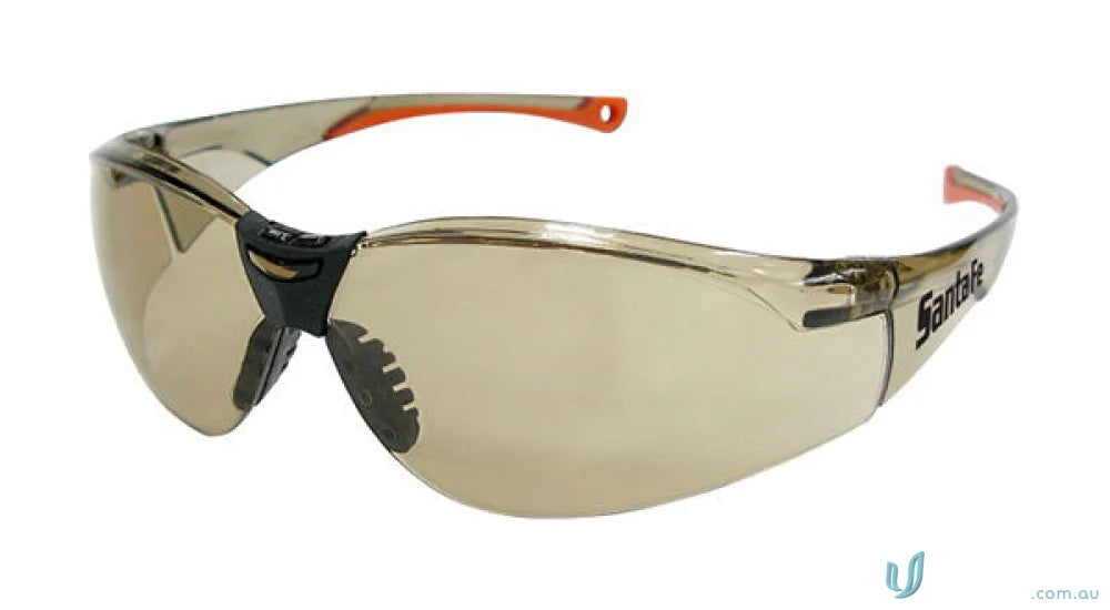 Protective eyewear with amber lenses for medium impact workwear and uniforms at SANTA FE