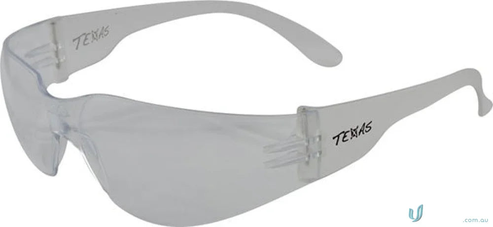 Clear safety glasses with anti fog coating for workwear and uniforms