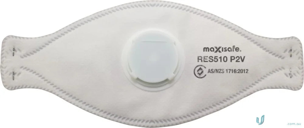 White respirator mask with valve from 20pk P2 3-Panel Flat Fold Valve Respirator for workwear