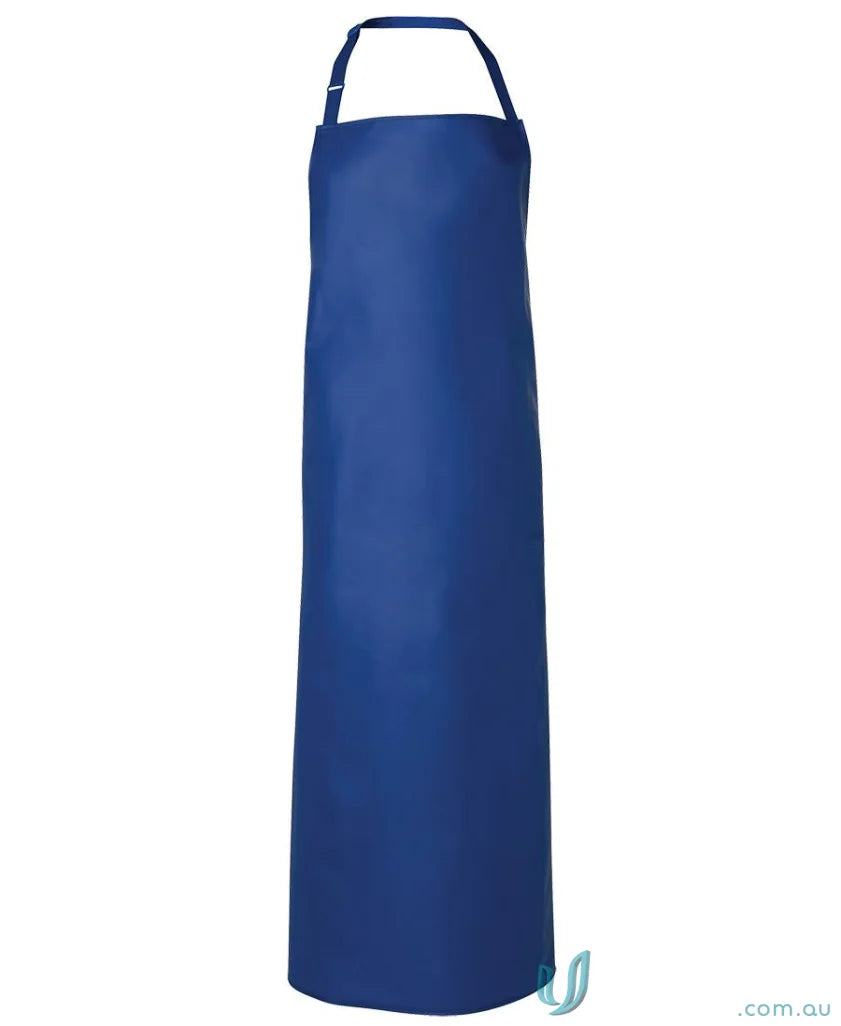 Royal blue 300gsm Vinyl apron with metal eyelets, perfect for workwear uniforms