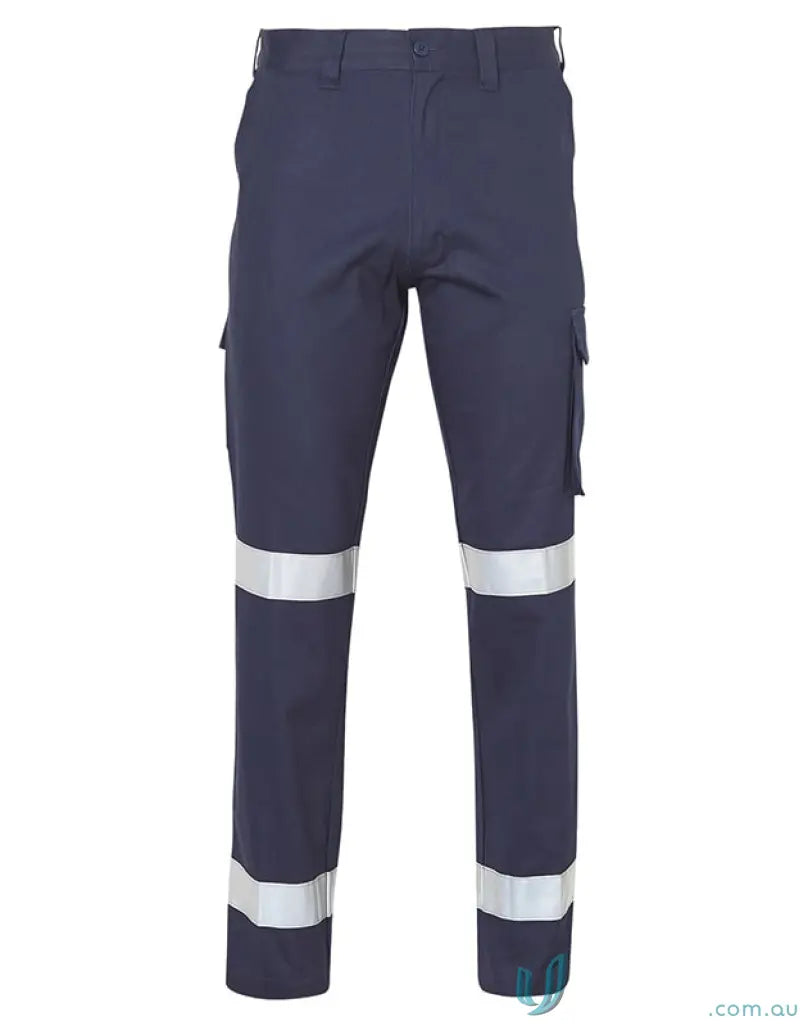 Navy Cotto n Drill Fabric drill long pants with Scotchlite™ reflective tape for safety