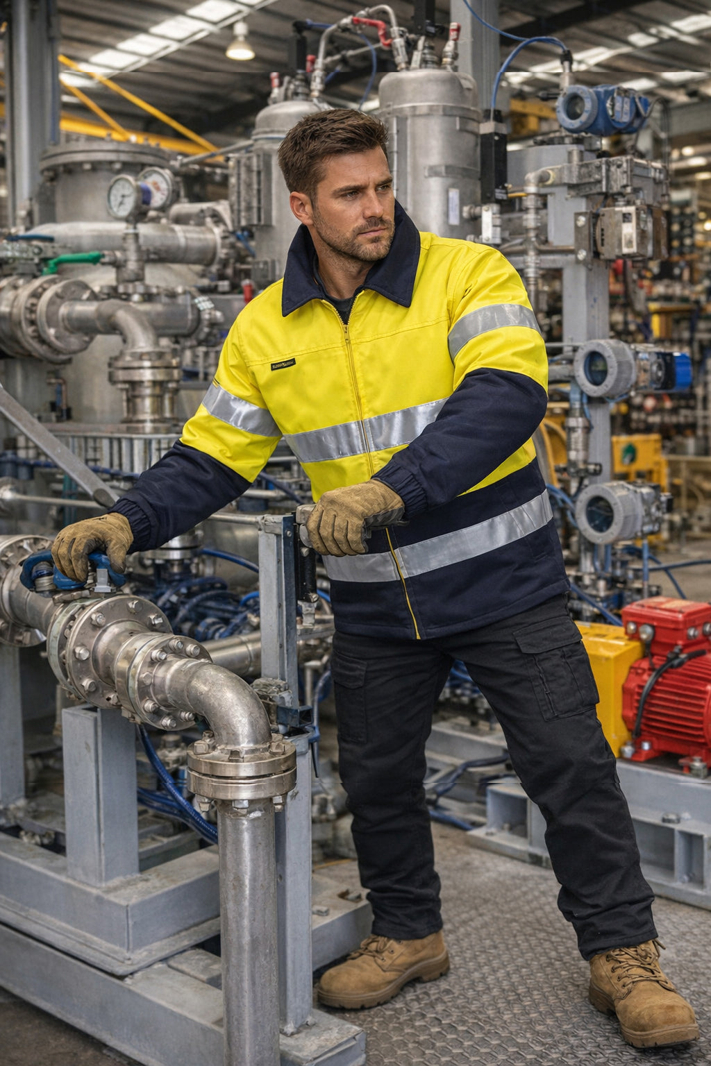 Bisley Taped HiVis Drill Jacket