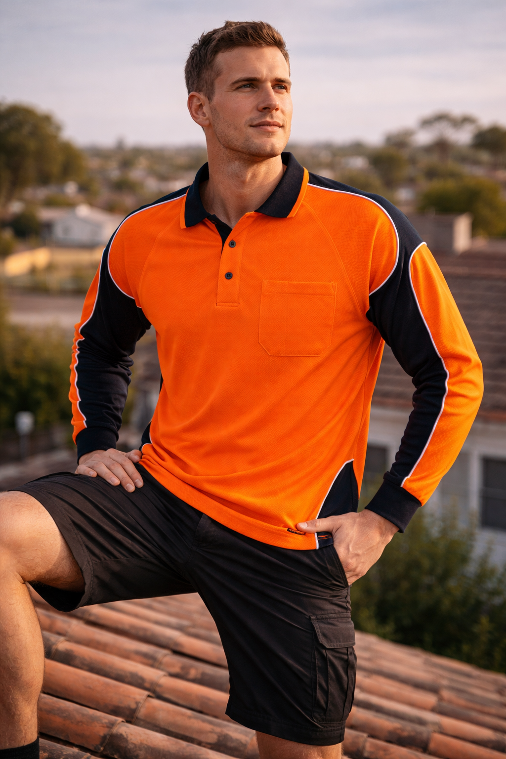 HiVis Arm Panel LS Polo