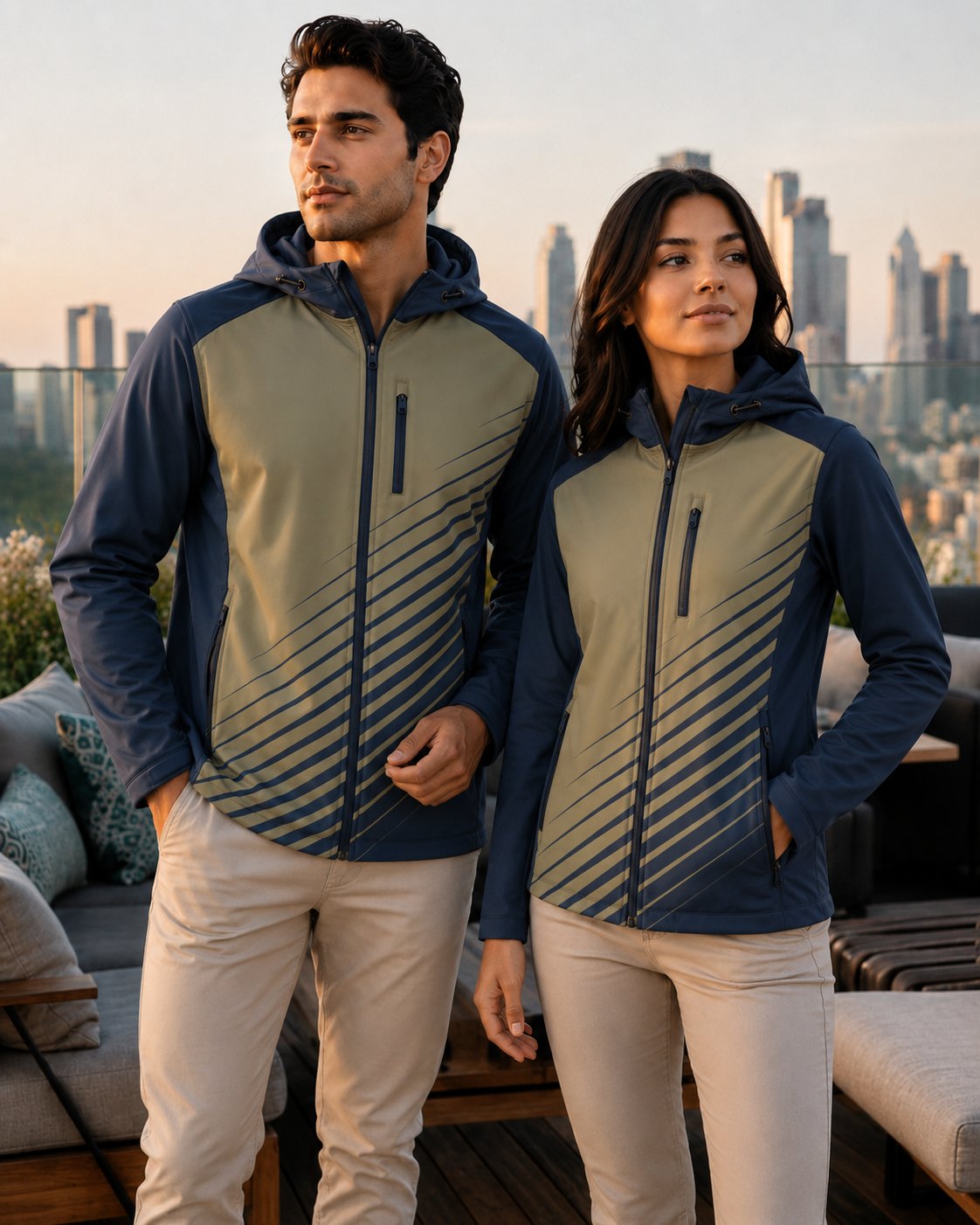 JK-C116 Custom Ladies Hooded Softshell Jacket