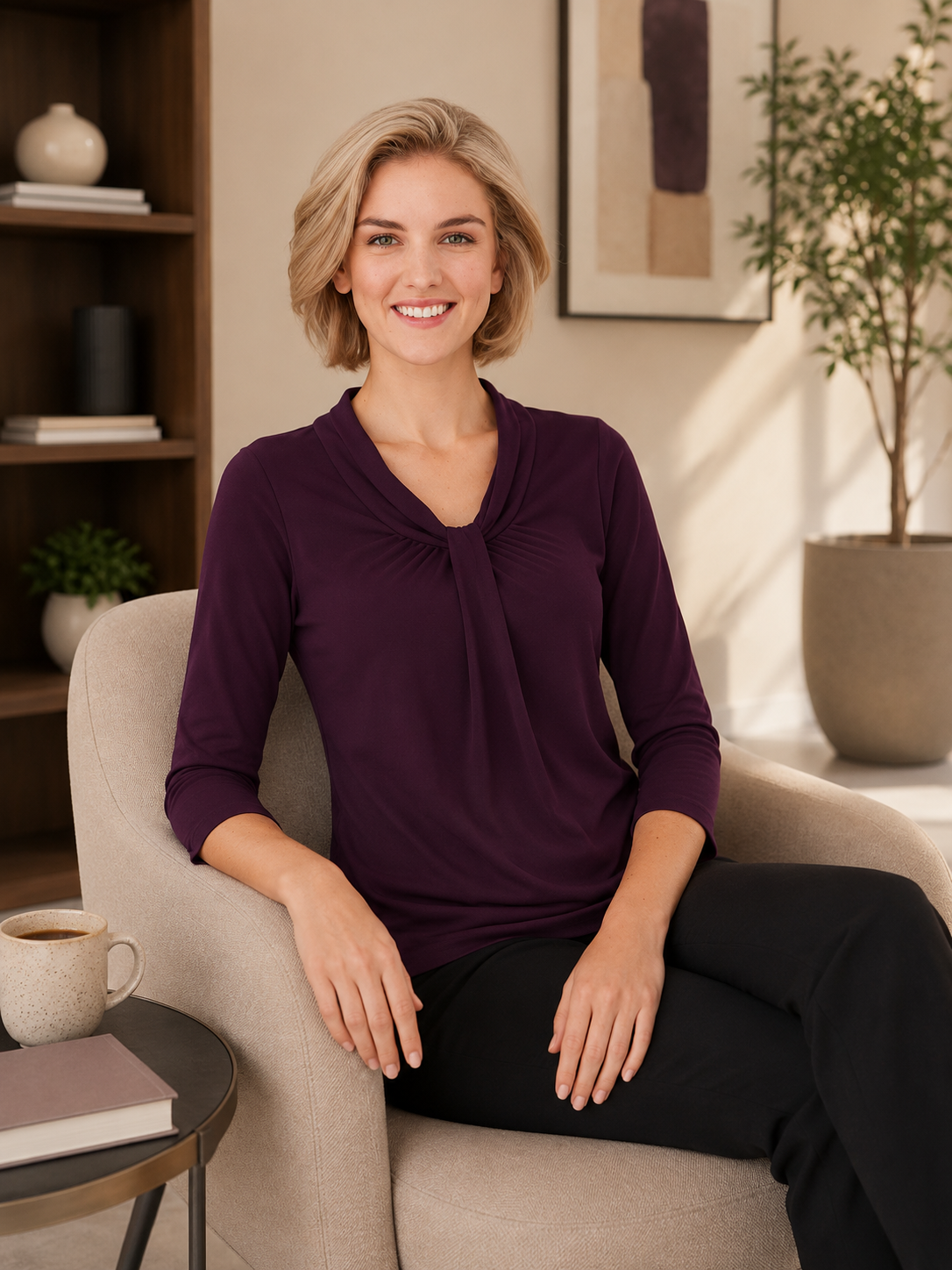 Pippa Ladies 3qtr Top