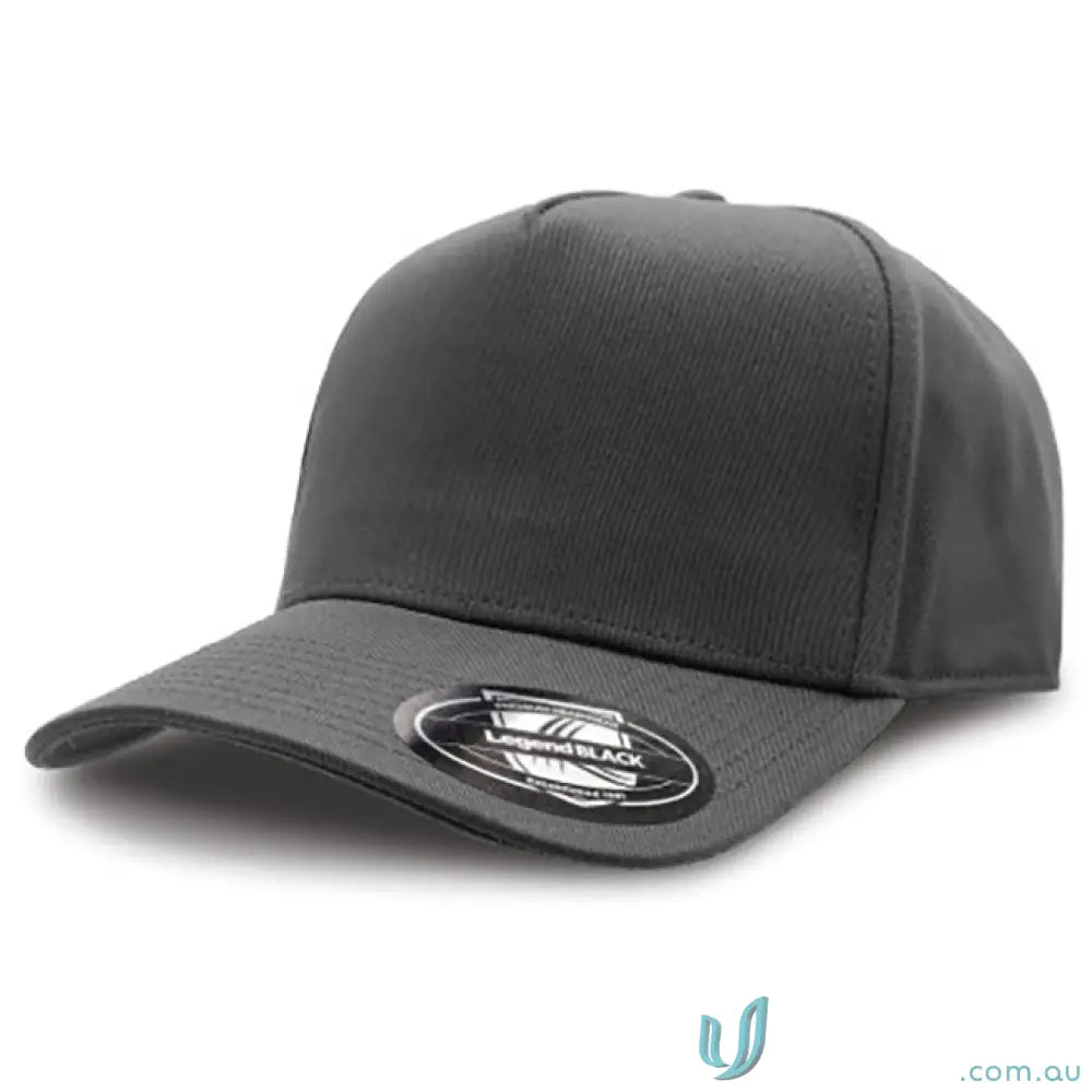 Gray A-Frame Cap with curved text design and areas centered layout for stylish look