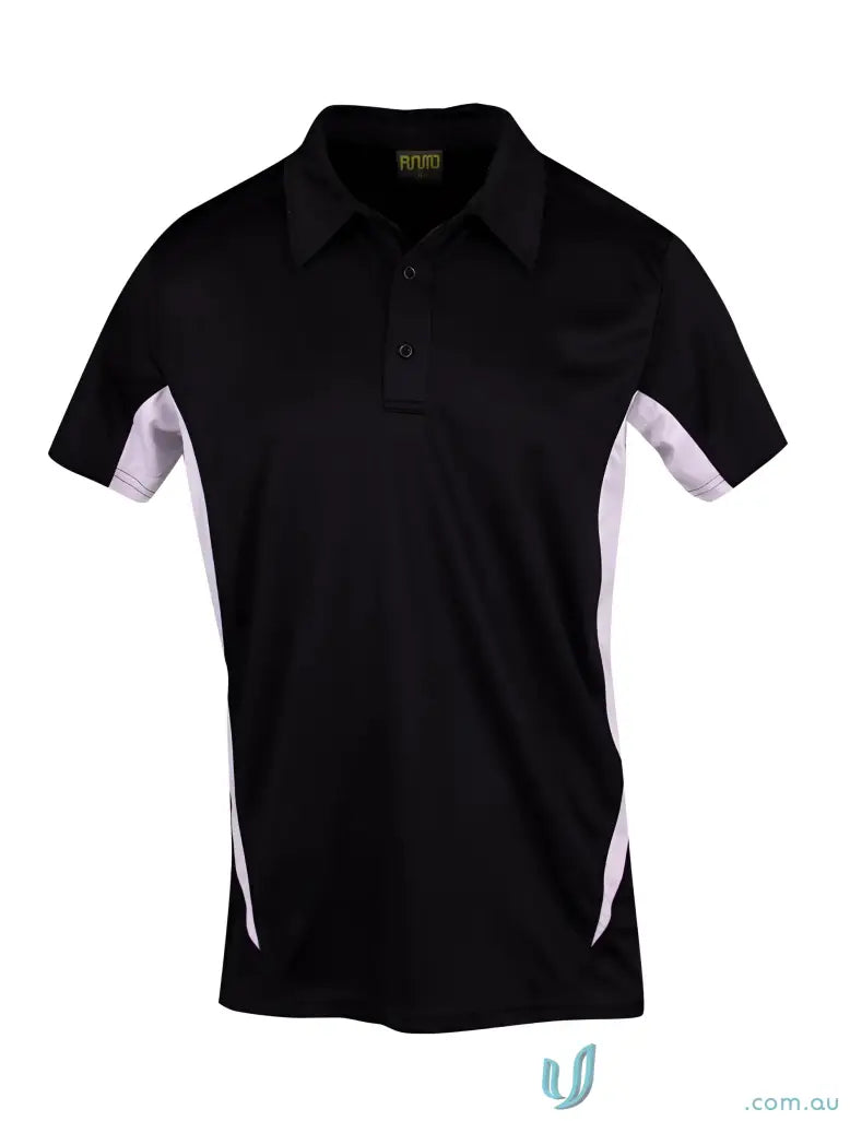 Black and white Accelerator Polo shirt perfect for uniforms and workwear style