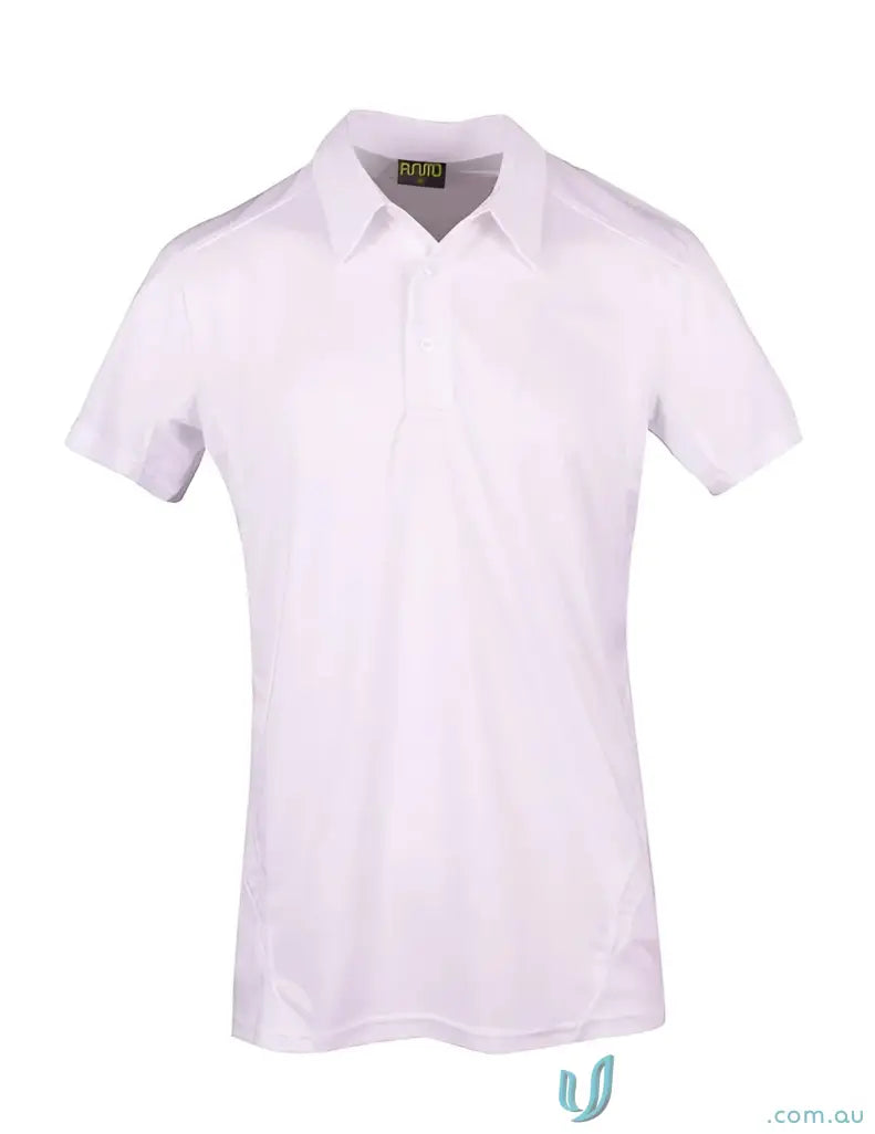 White short-sleeved Accelerator Polo shirt perfect for uniforms and workwear