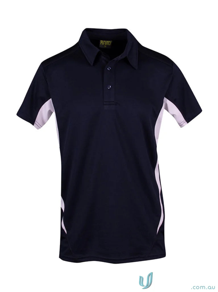 Navy and white Accelerator Polo shirt perfect for uniforms and workwear