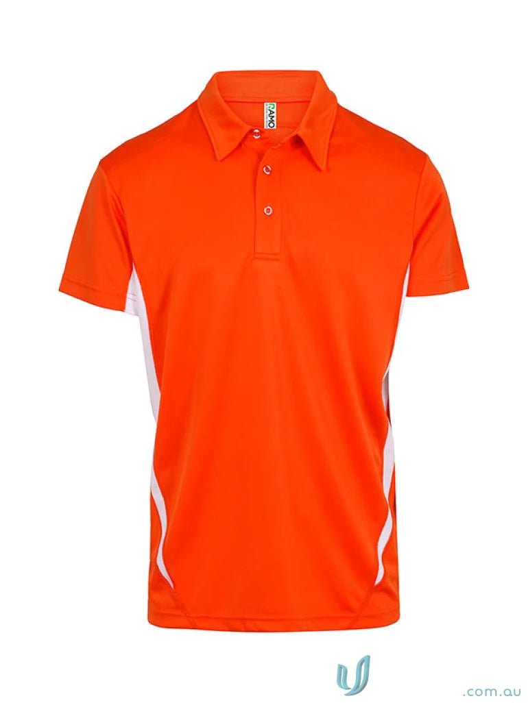 Orange and white Accelerator Polo shirt perfect for uniforms and workwear style