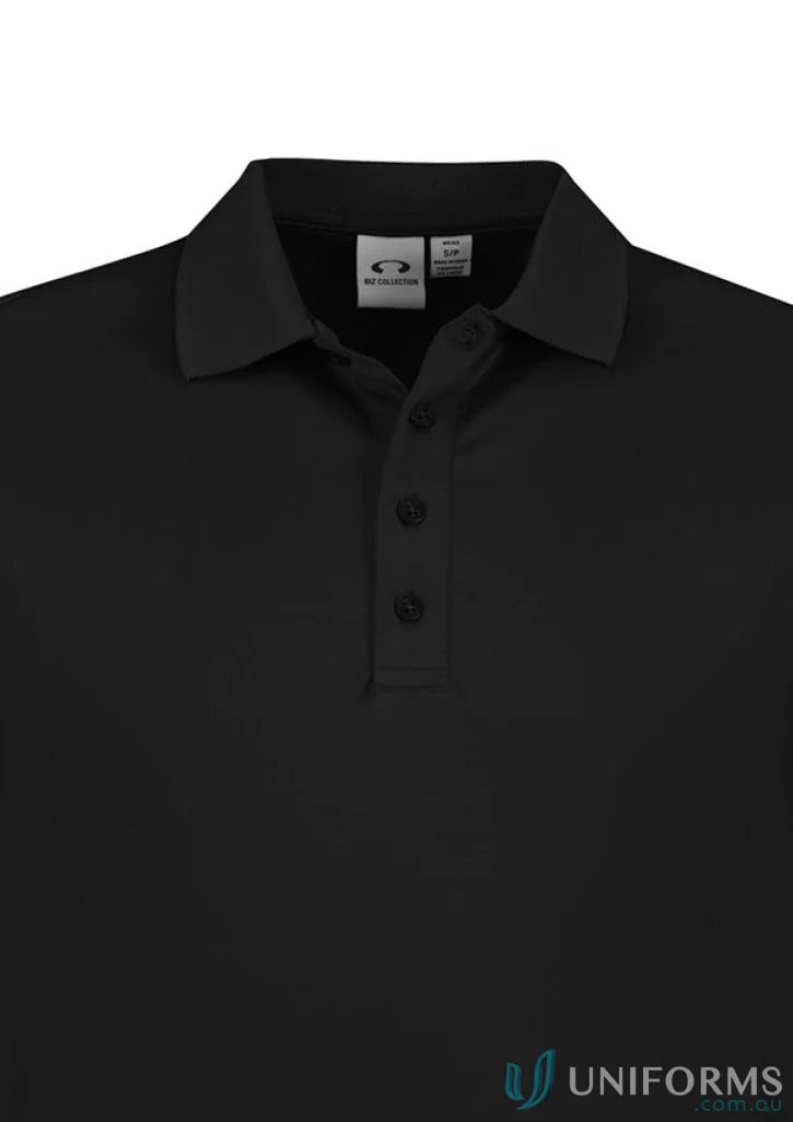 Black action long sleeve polo p206ml from Biz Collection for a sleek look