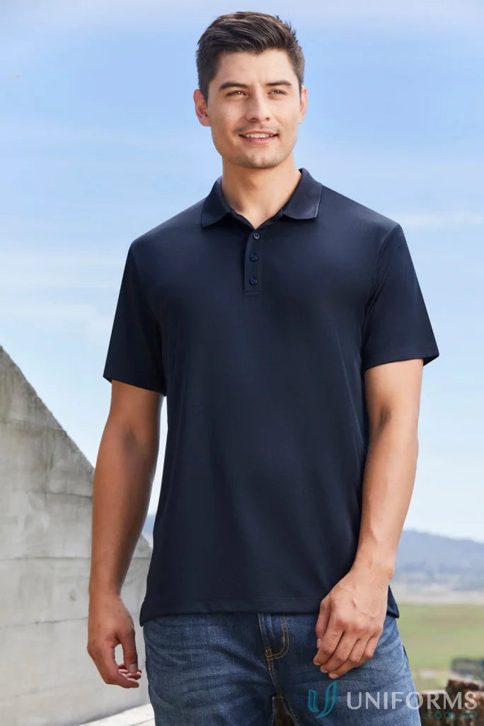Navy blue Action Polo shirt from Collection Action with Biz Cool™ tech and recycled PET