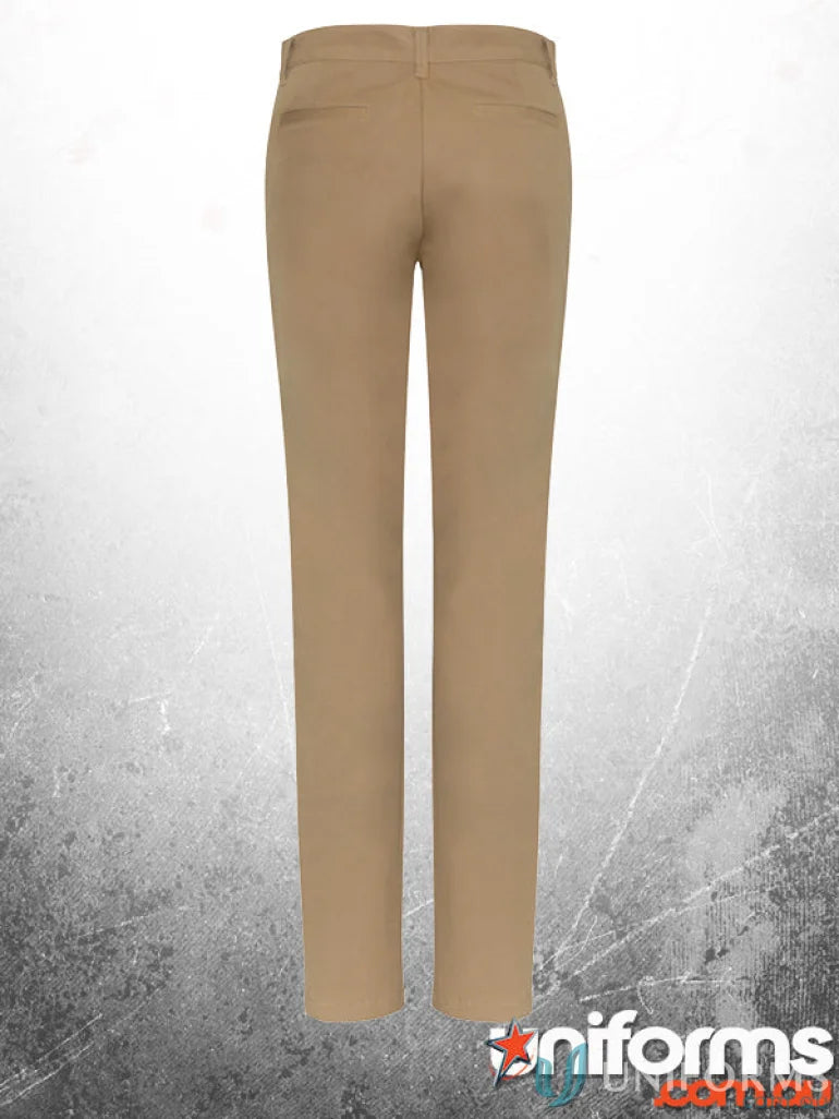 Khaki-colored ADMIN Ladies Chino Pants perfect for uniforms and workwear style