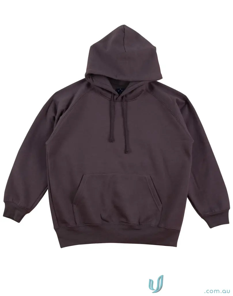 Dark brown fleecy hoodie from Adult Full Colour Print Hoodie collection, perfect for uniforms or workwear