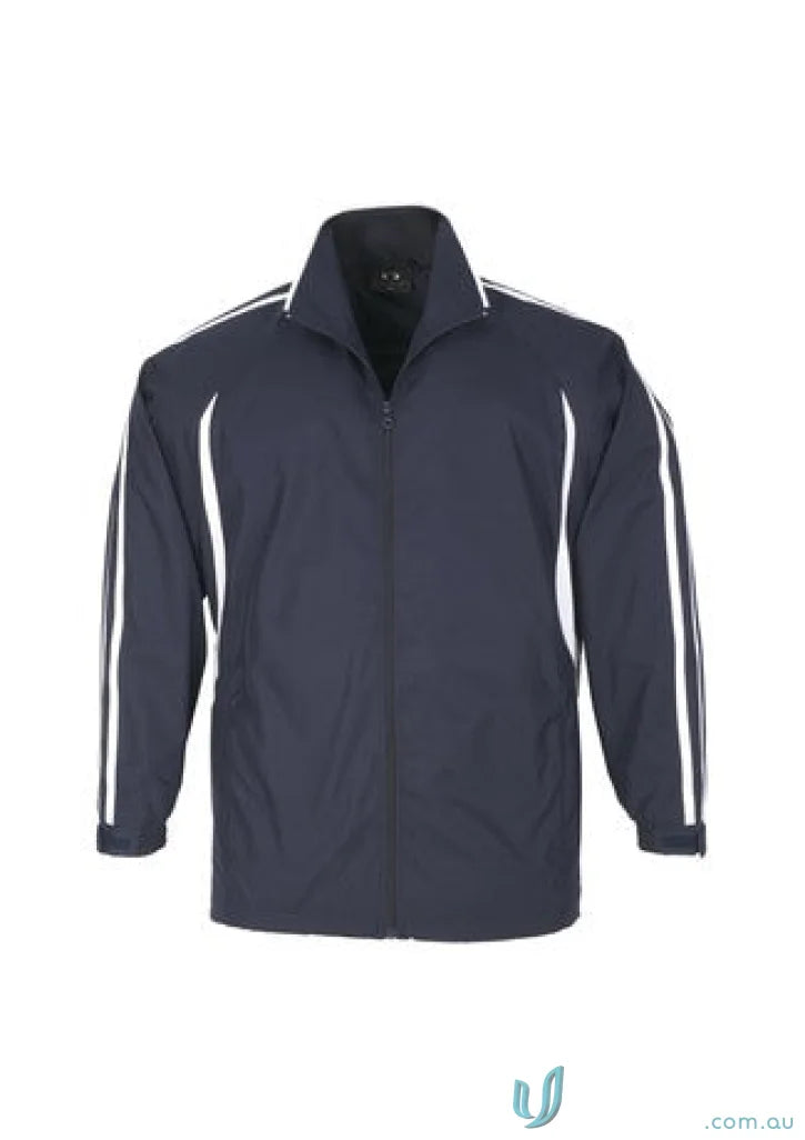 Adults Flash Track top navy blue with white stripes, perfect for Biz Collection Unisex style