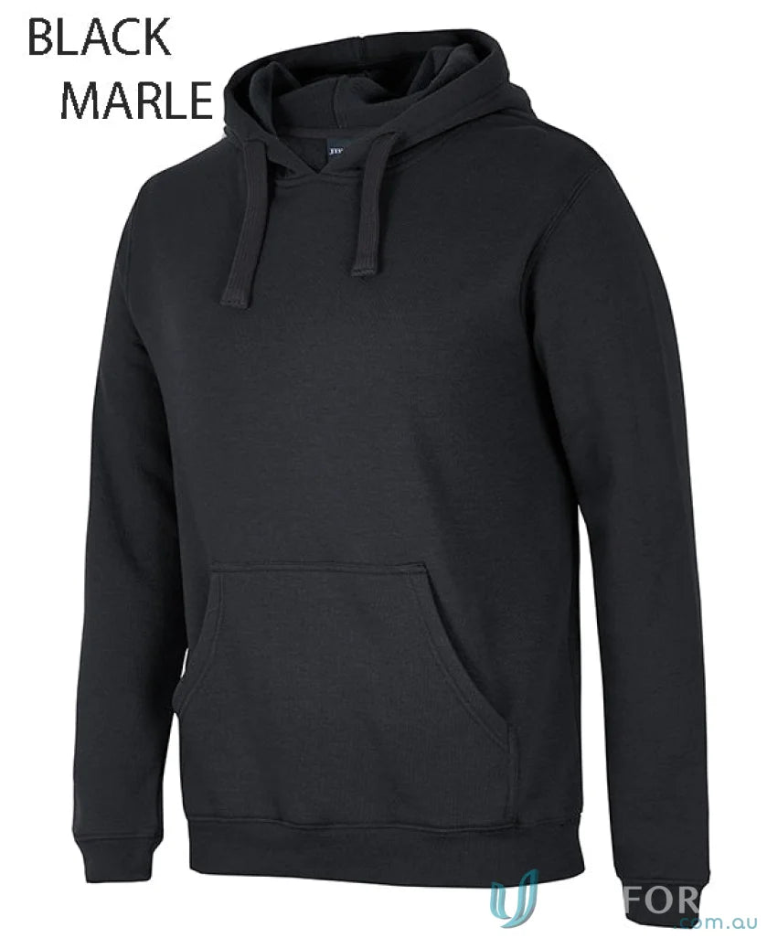 JB’s Adults Pop Over Hoodie with black hooded sweatshirt and interchangeable drawcord colors