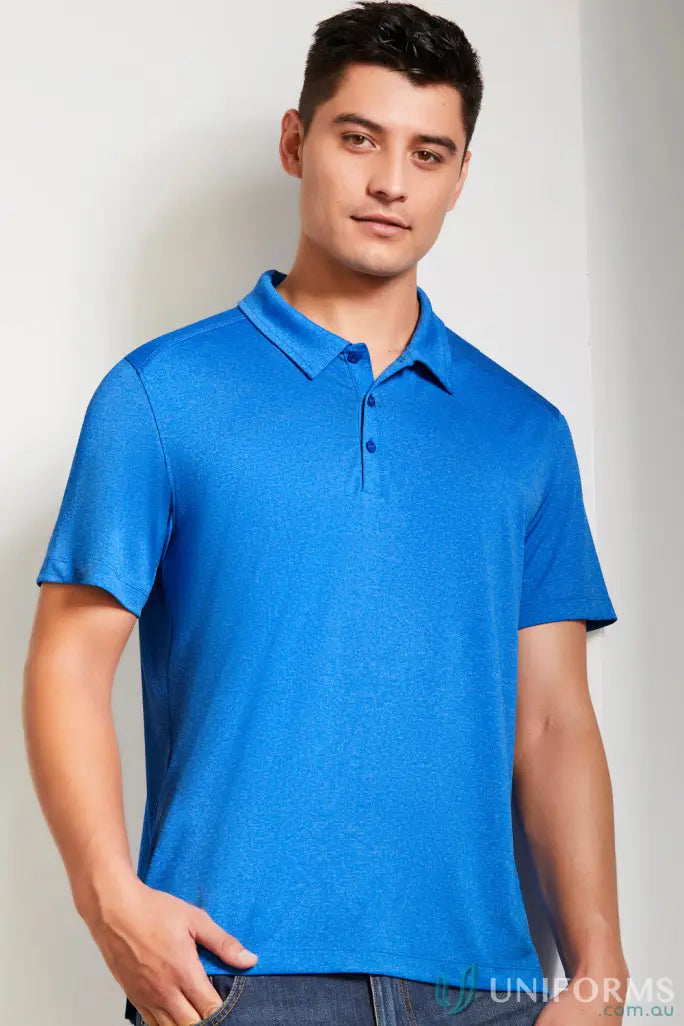 Blue short-sleeved Aero Polo from Biz Collection Aero, stylish collection Aero Polo shirt