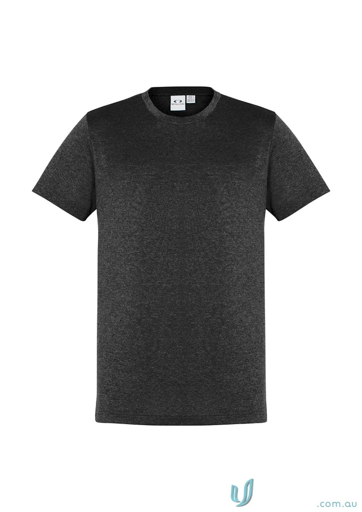 Dark gray patterned Aero Tee with T800ms fabric that resists shrinking perfect for casual wear