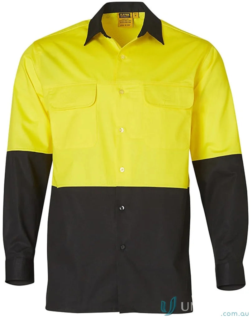 Two-tone work shirt from AIW Easy Breeze Safety Shirt collection for ultimate breeze safety