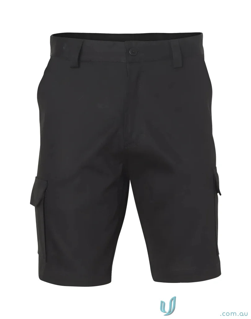 Black AIW Heavy Cotton Drill Cargo Shorts for men, durable cotton pre-shrunk drill