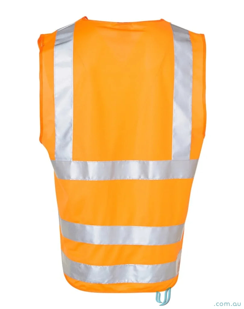 Orange safety vest with reflective stripes from Spirit AIW taped vest collection