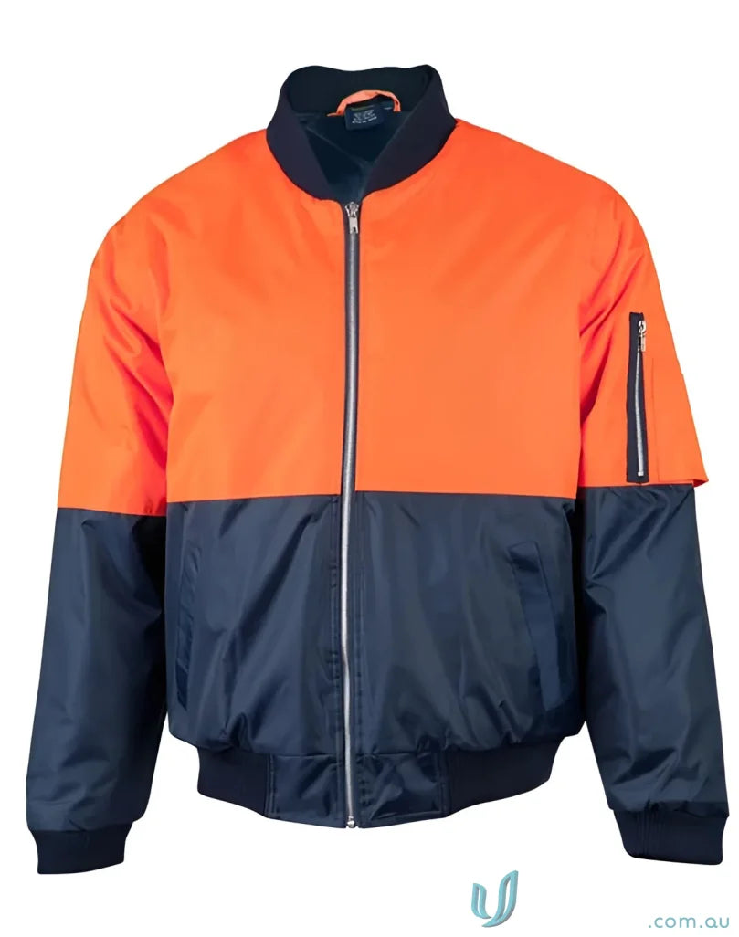 AIW HiVis Flying Jacket with Two-tone Orange and Navy for winning spirit sw06a style