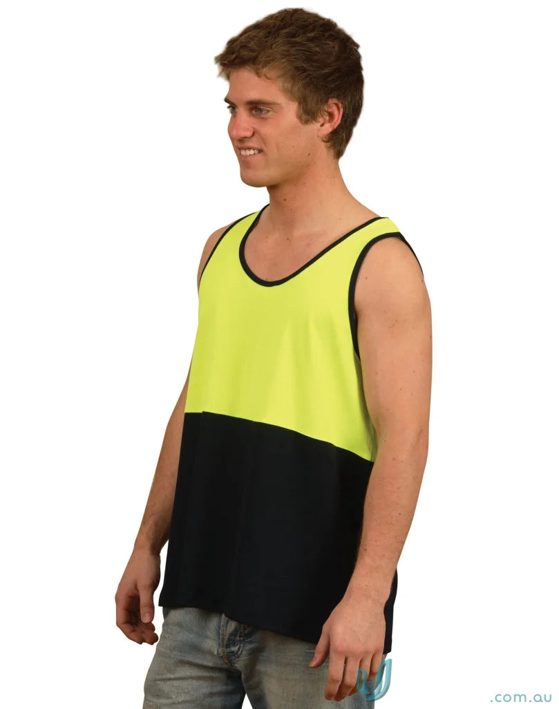 Two-tone tank top from Spirit AIW AIW HiVis TrueDry Singlet in SW15 Hi-Vis style