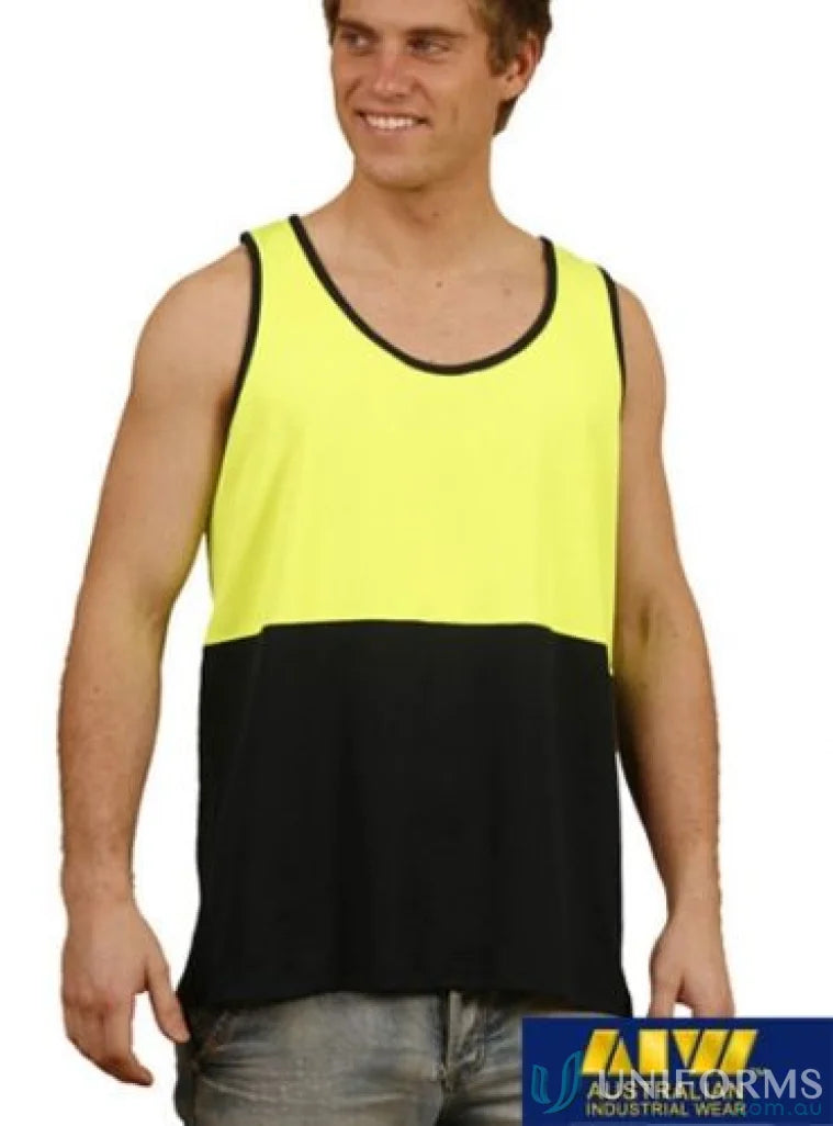Two-tone safety tank top from AIW HiVis TrueDry Singlet, perfect for SW15 Hi-Vis gear