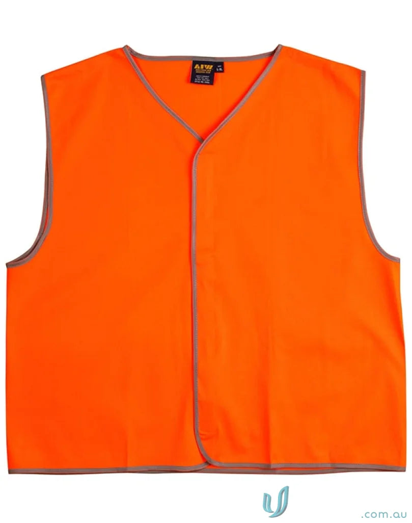 Kids safety vest featuring orange with gray trim for AIW Kids, part of winning spirit sw02k